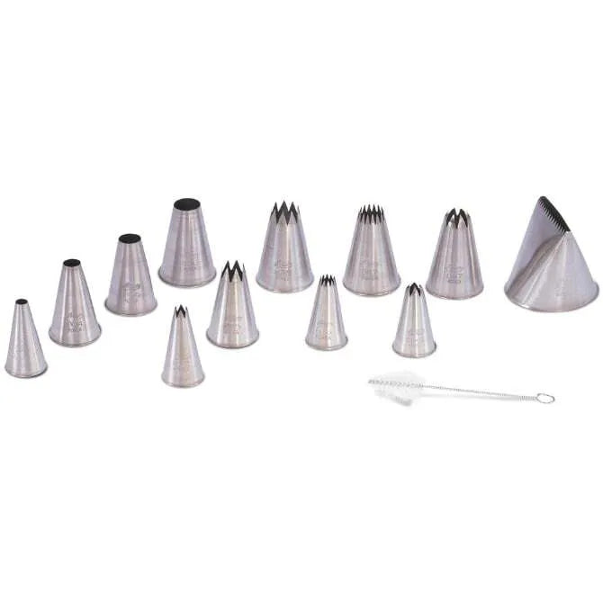 12-Piece Professional Pastry Decorating Tip Set for Cakes, Cupcakes, and Cookies - Perfect for Baking, Cake Decorating, and DIY Desserts
