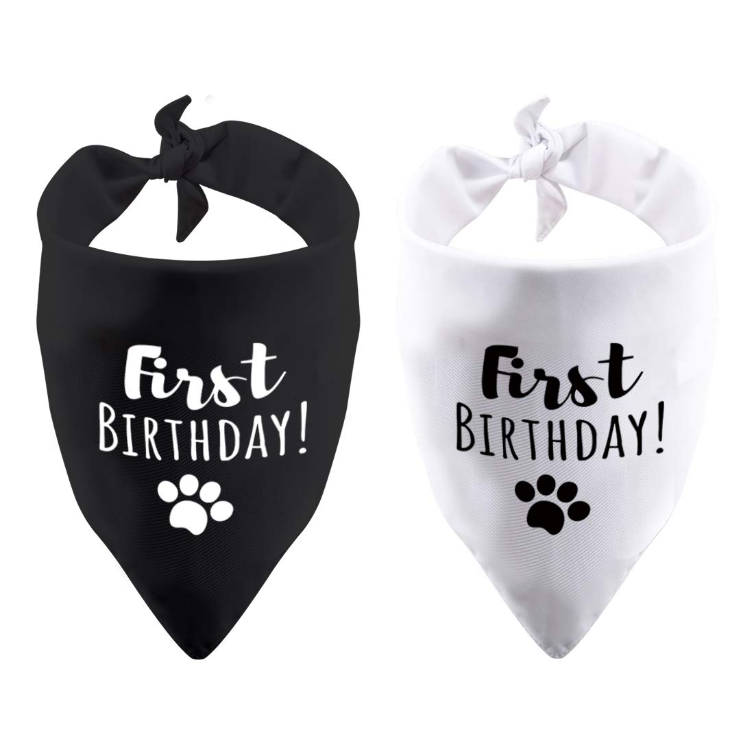 2 Pack Dog Bandana for 1st Birthday - Its My Birthday Party Accessory for Puppy & Cat - Cute Pet Bandanas for Birthday Celebrations & Photo Shoots