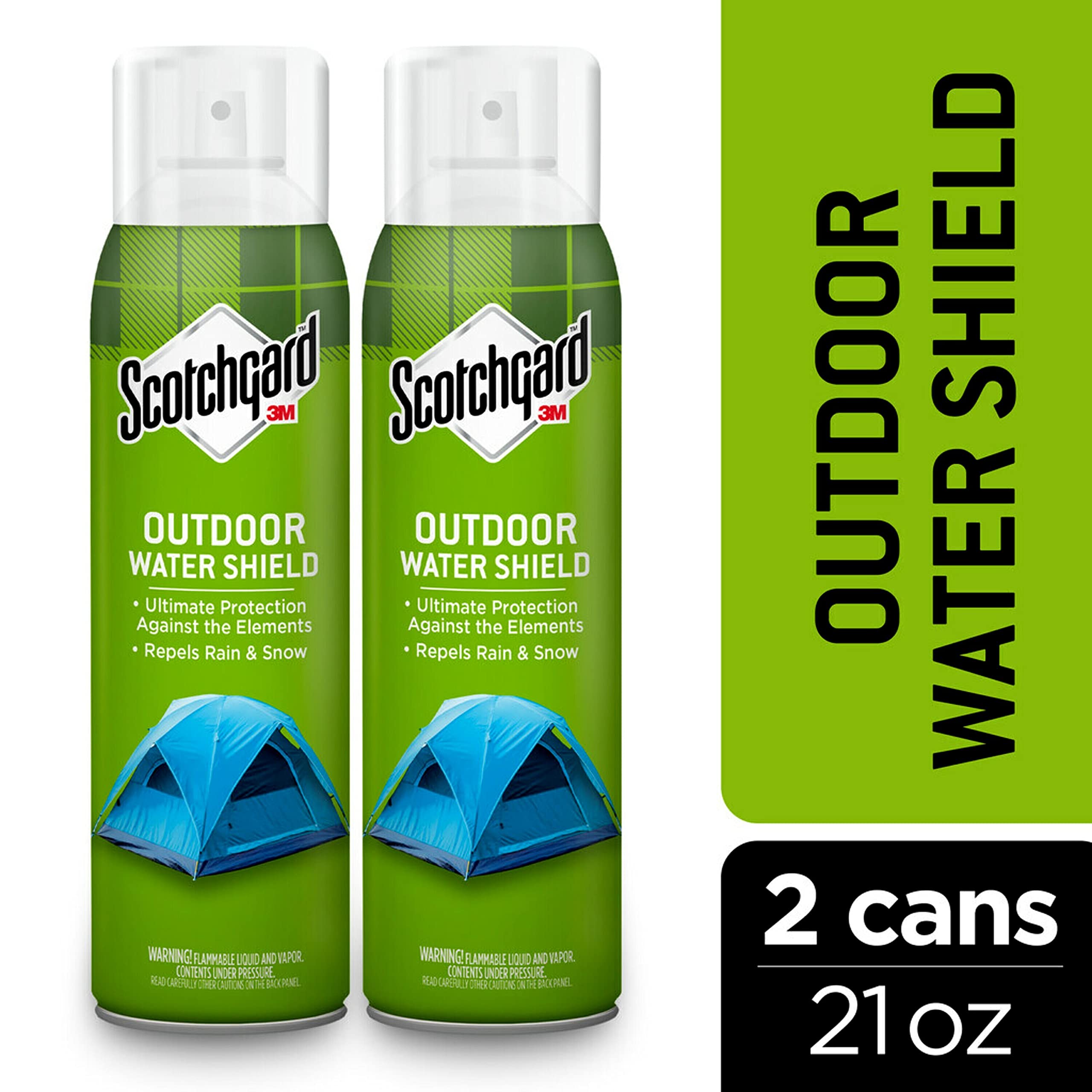 Scotchgard Sun and Water Shield Spray - 2 Pack (21 oz Each) | Water Repellent for Outdoor Gear, Tents, Backpacks, Jackets | Protects Canvas, Polyester & Nylon Fabrics | Ideal for Camping, Hiking & Rainy Weather Use