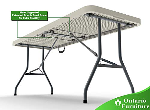 8 Foot Rectangular Plastic Folding Table (30
