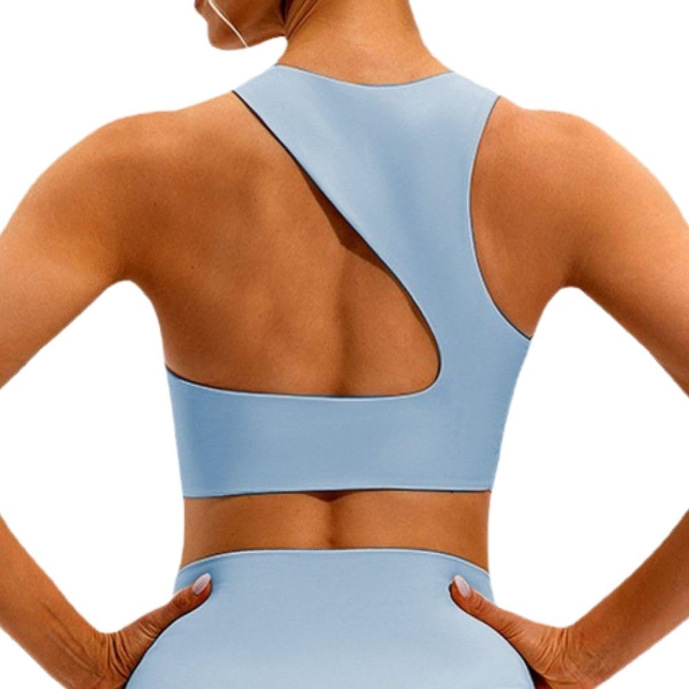 High Support Backless Sports Bra for Women - Padded Open Back Workout Top, Yoga & Gym Cropped Tank - Perfect for Running, Fitness & Active Lifestyles