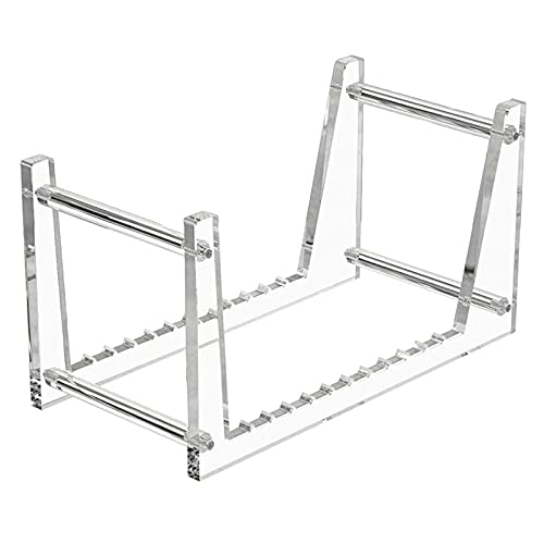 Clear Acrylic Vinyl Record Stand Holder - Desktop Album Storage Display for 50 LPs | Perfect for Home, Office & Record Store Organization | SHIJIE1701AA