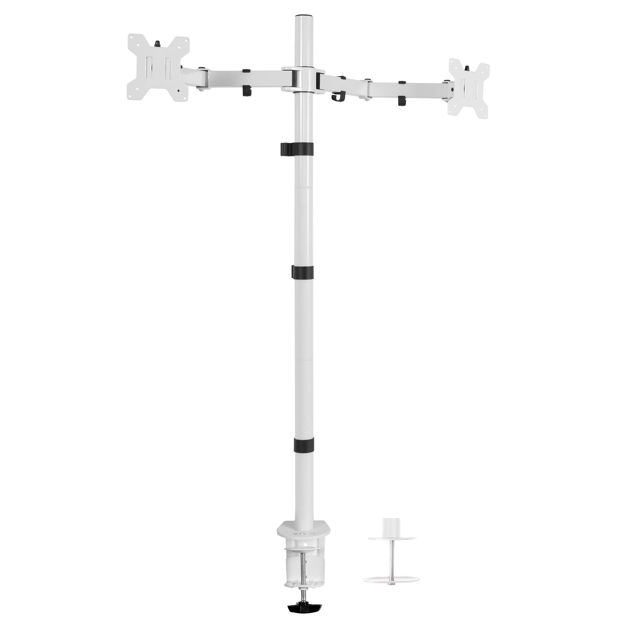 Dual Monitor Stand for Desk - Adjustable VIVO STAND-V012W Up to 27