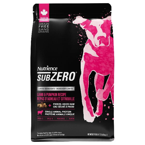 Nutrience SubZero Lamb & Pumpkin Limited Ingredient Dry Dog Food - Grain-Free, High-Protein for Sensitive Stomachs - Perfect for Adult Dogs with Allergies or Digestive Issues
