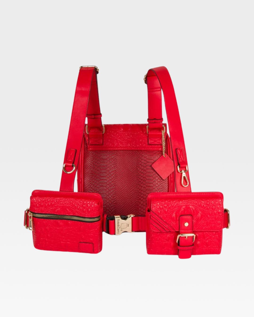 Apollo 2 Chest Bag in Red - Waterproof Crossbody Sling Pack for Hiking, Travel & Everyday Use | Compact Waist Bag for Men & Women