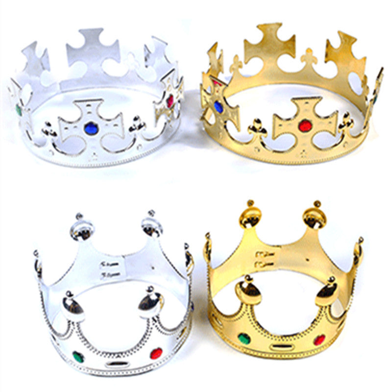 Royal King Crown Tiara for Men - Elegant Costume Accessory for Cosplay, Weddings, and Themed Parties