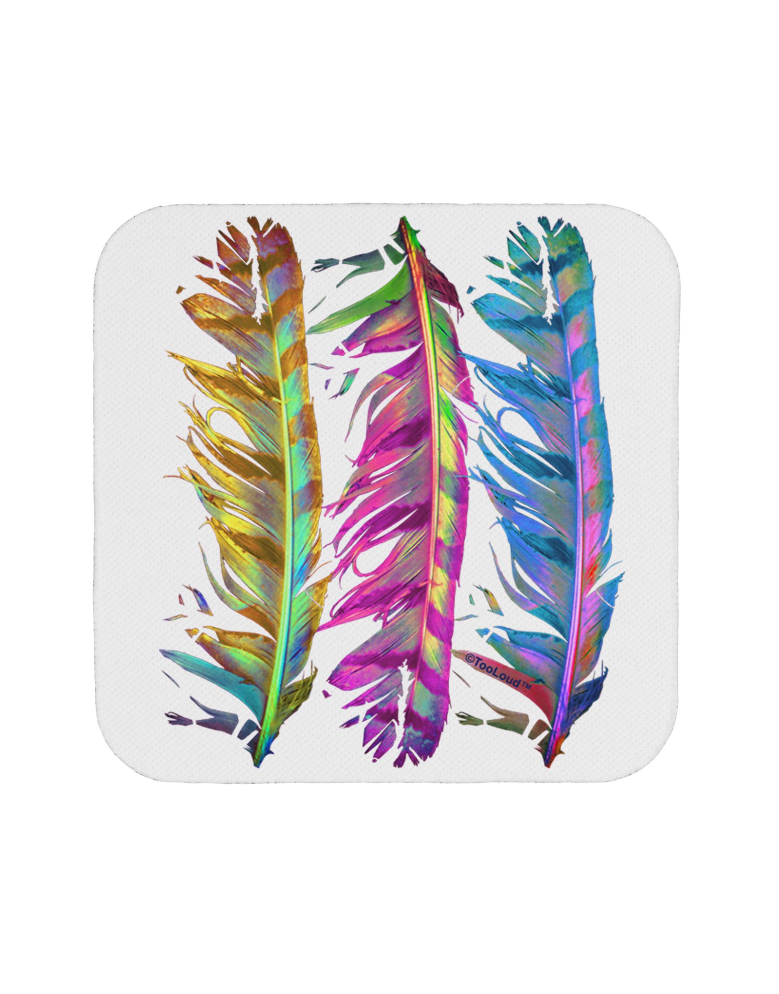 Magic Feathers Coasters Set of 12 - Absorbent & Durable Drink Coasters for Home, Bar, or Office - Protect Tables from Spills & Stains