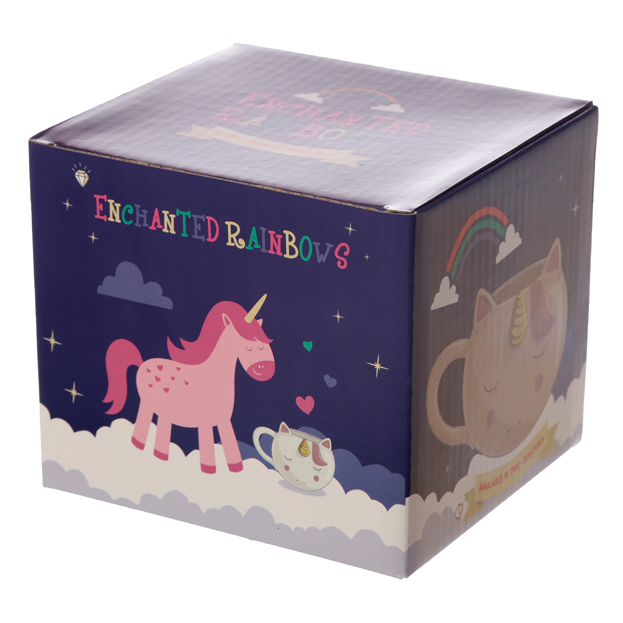 Enchanted Rainbows Unicorn Ceramic Mug - 15oz Cute Coffee Cup with Handle, Perfect for Kids & Adults - Great for Hot Drinks, Gifts, and Fantasy Themed Parties