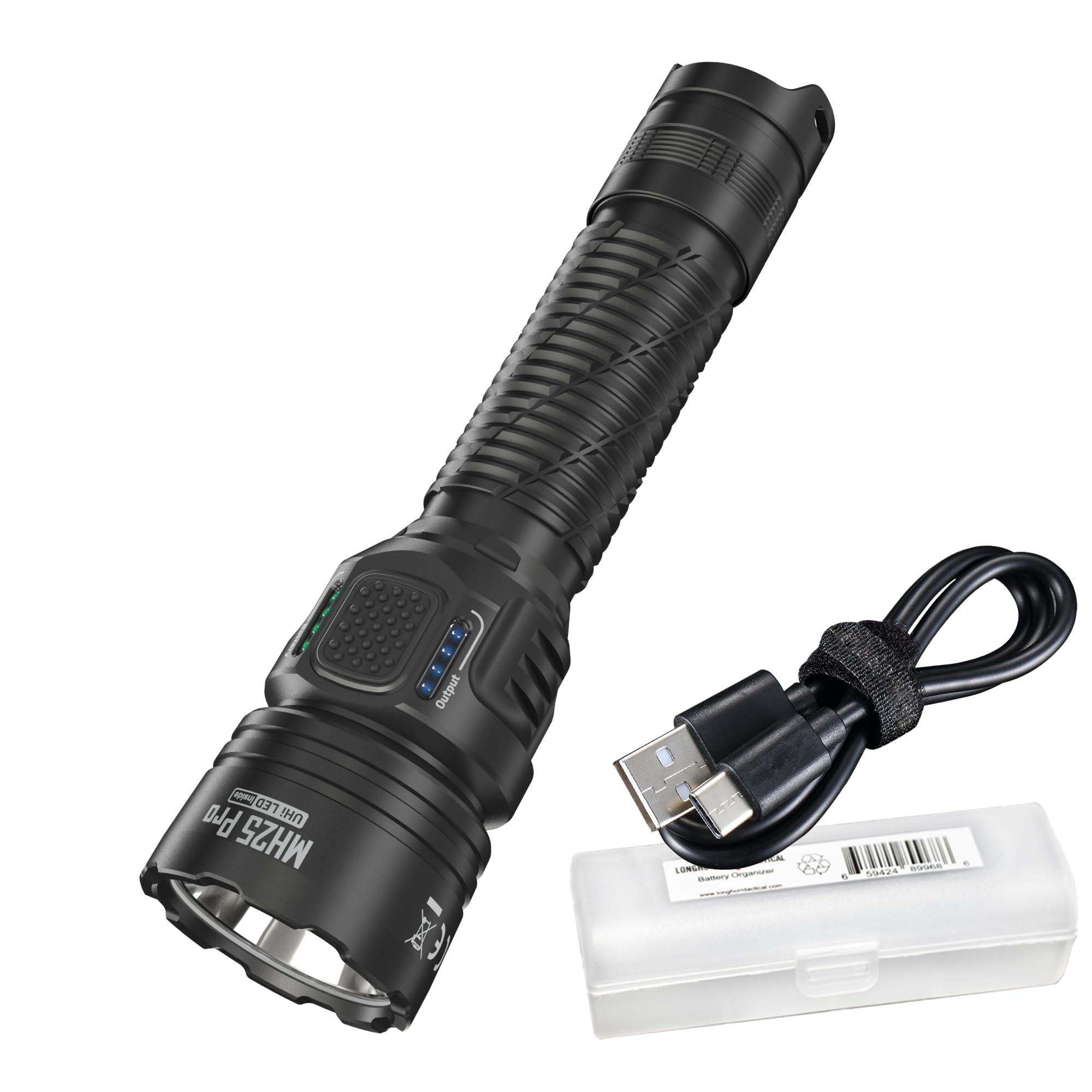 Nitecore MH25 Pro 770 Yard Long Throw Flashlight - 3300 Lumen USB-C Rechargeable Compact Duty Work Light with Lumentac Organizer | Tactical, Outdoor, Emergency, Camping, Hiking, Hunting, and Security Use