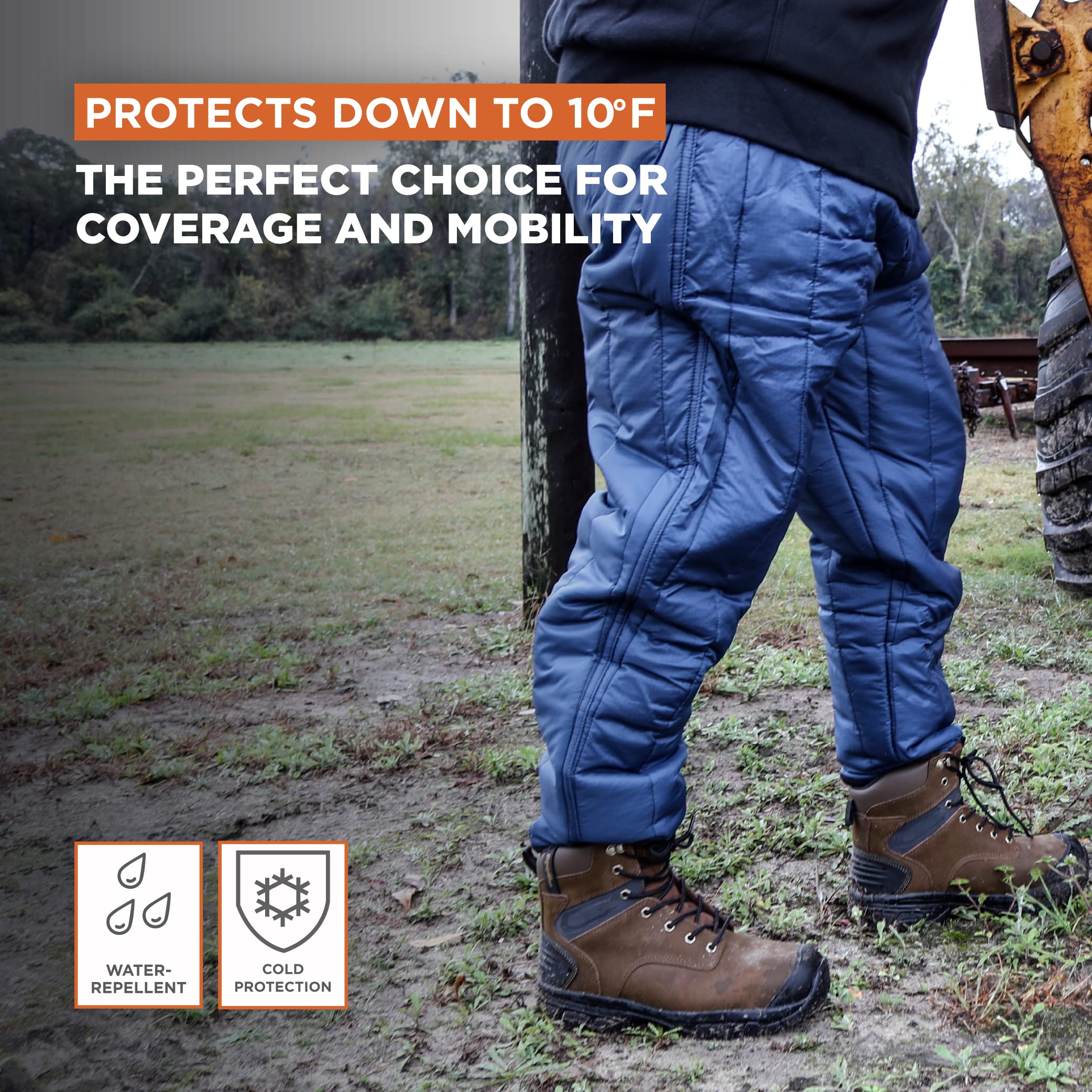 RefrigiWear Insulated Work Pants for Men & Women - Cold Weather Thermal Trousers, Rated for 10°F (-12°C) - Ideal for Outdoor Jobs, Hunting, and Winter Construction Work