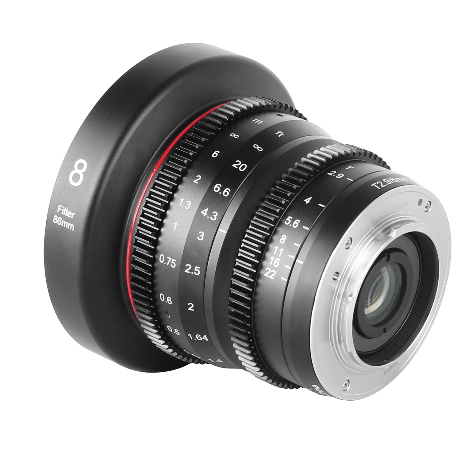 Meike 8mm T2.9 Cine Lens for Micro Four Thirds Cameras - Wide Angle Manual Prime Lens for MFT Mount - Perfect for Vlogging, Landscape & Low Light Videography