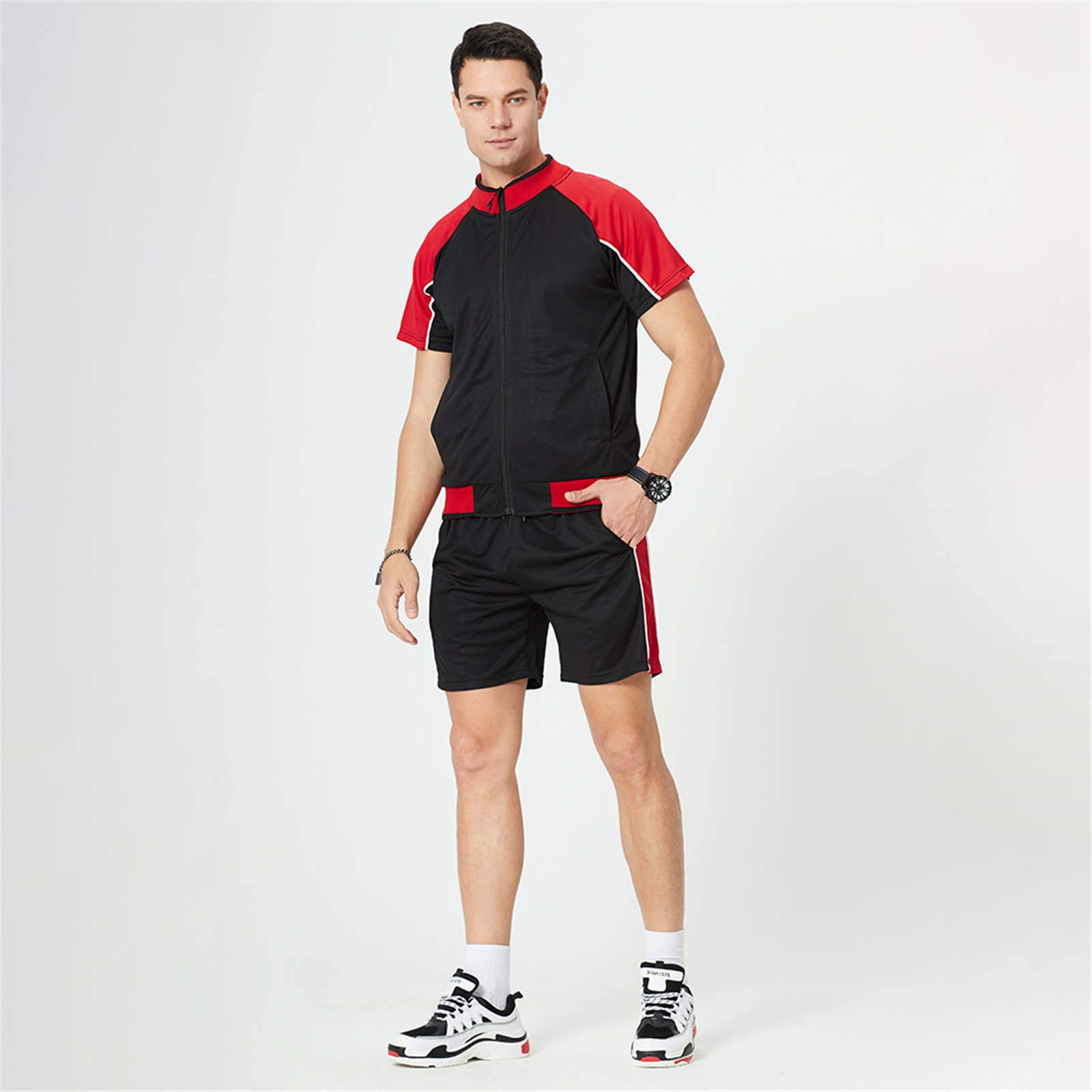 Breathable Men's Summer Running Suits - Lightweight Quick-Dry Sports Outfits for Jogging, Gym & Outdoor Activities | Matching Two-Piece Set in Trendy Colors