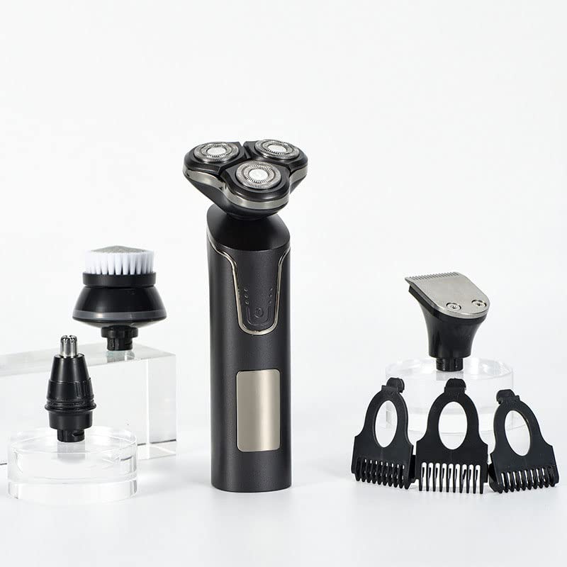 Best Electric Head Shavers for Bald Men - 3-Blade Waterproof Razor with Digital Display & Interchangeable Heads - Full Body Grooming Kit for Smooth Shaving at Home, Gym or Travel