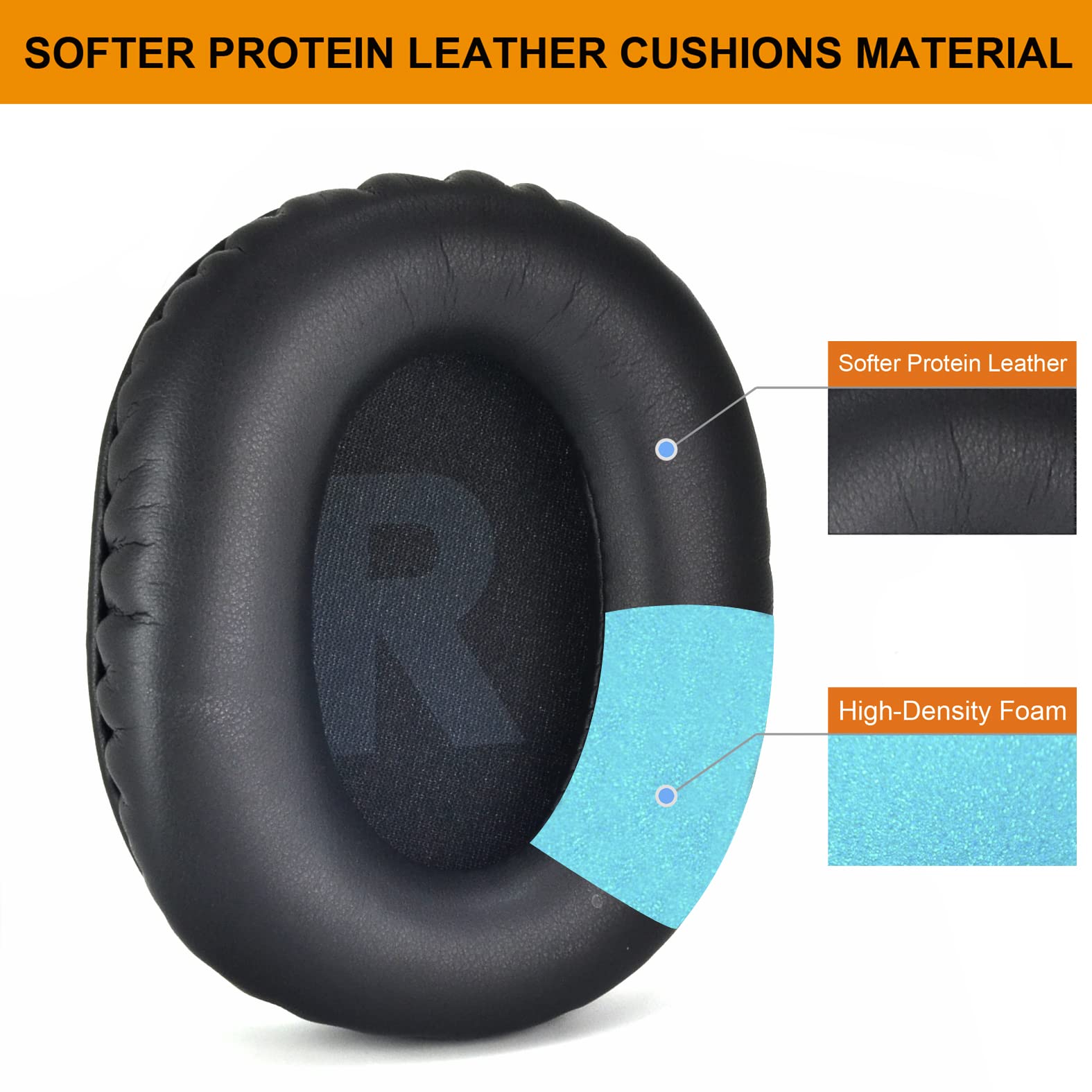 Defean Replacement Ear Pads for Logitech G PRO X & G PRO Gaming Headset - High-Density Noise Cancelling Foam Cushions (Protein PU Leather) - Perfect for Gaming, Streaming & Office Use