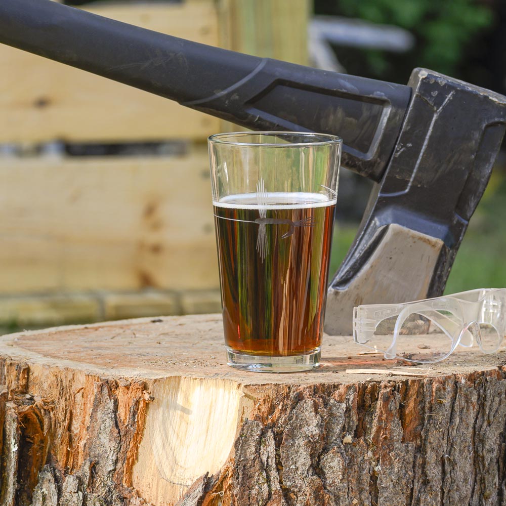 Premium 16oz Fly Fishing Beer Pint Glasses - Set of 2 | Durable Barware for Home, Camping & Outdoor Adventures | Perfect Gift for Anglers & Beer Lovers