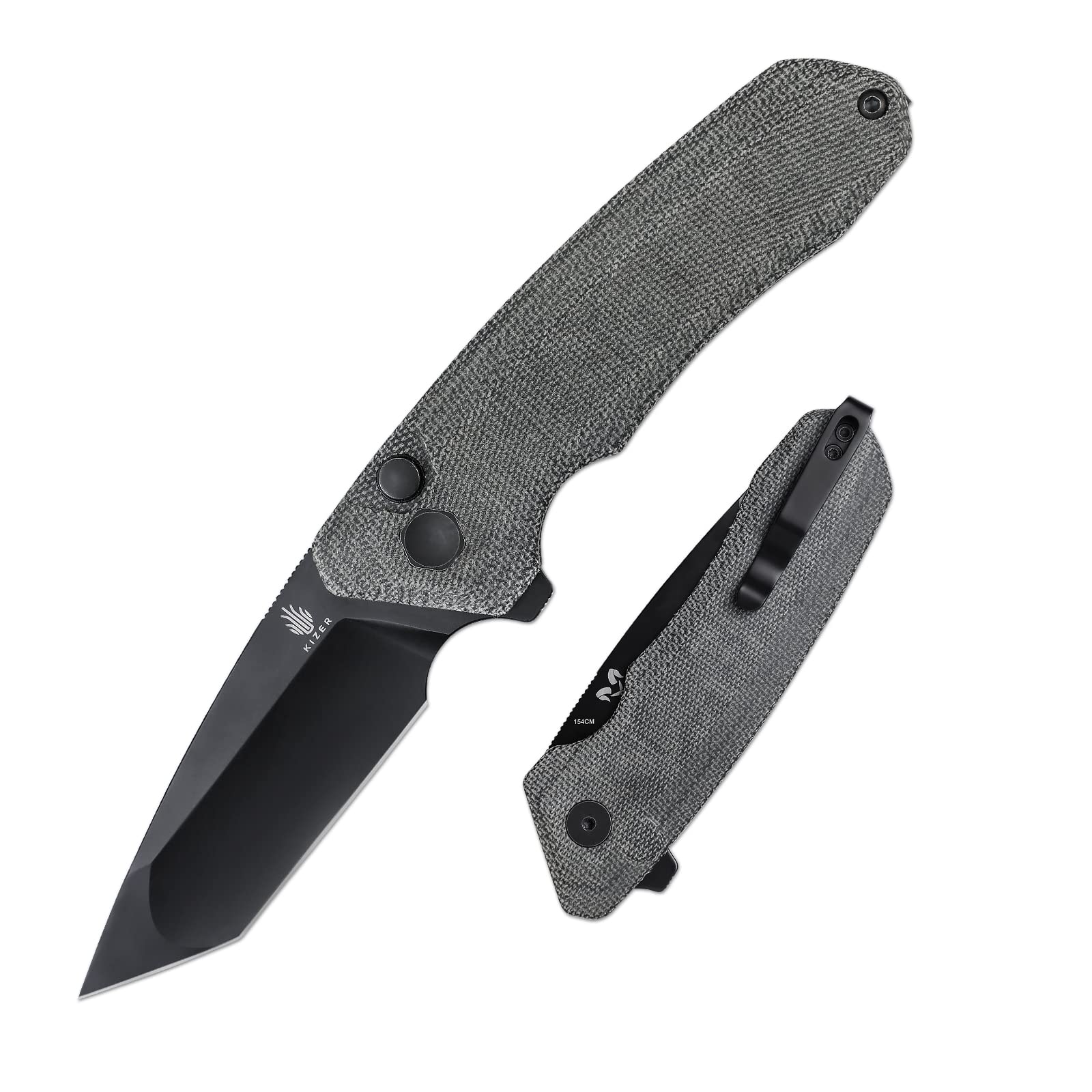 Kizer Mad Tanto Pocket Knife - 3.31