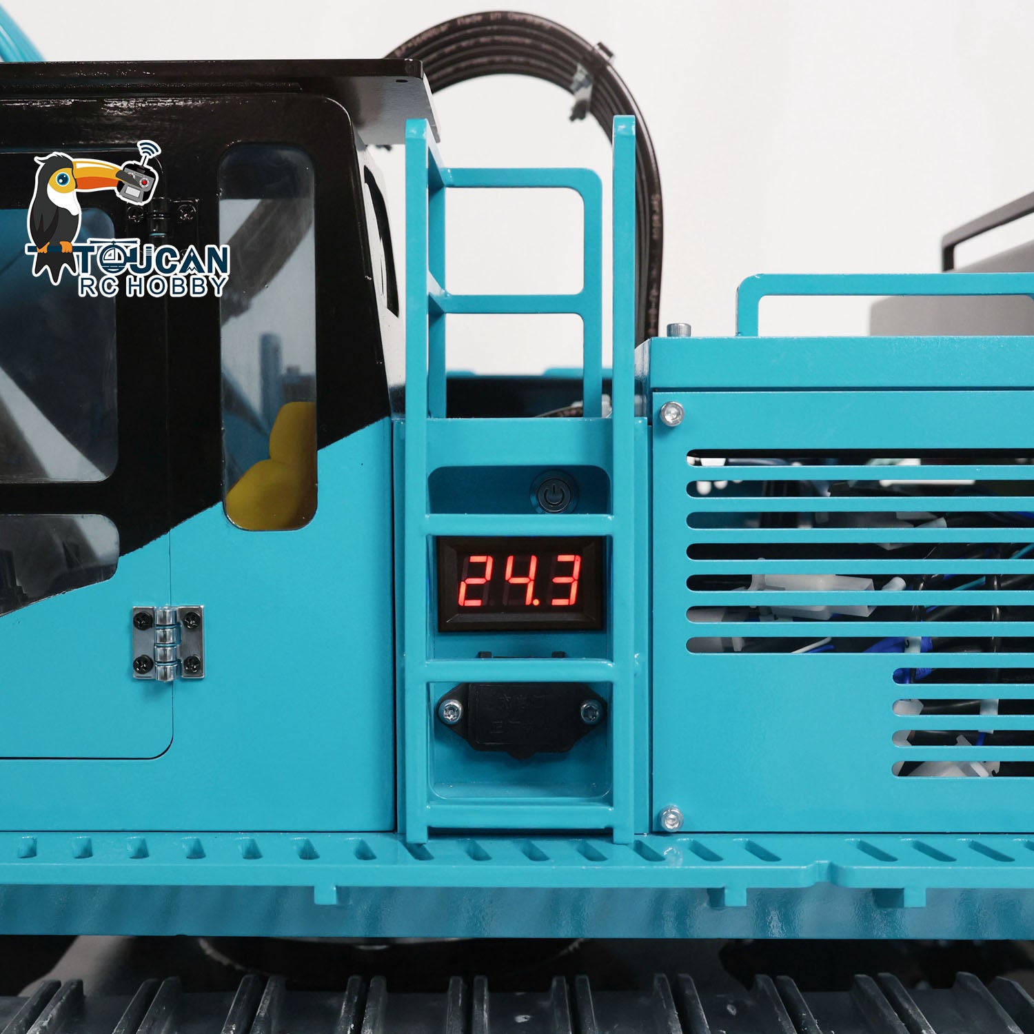 TOUCAN 1/8 Scale 385CF Metal Hydraulic RC Excavator - 150KG Heavy Duty Remote Control Digger, RTR (Ready to Run) Upgraded Version - Perfect for Construction Simulation, Backyard Digging, and RC Hobby Enthusiasts