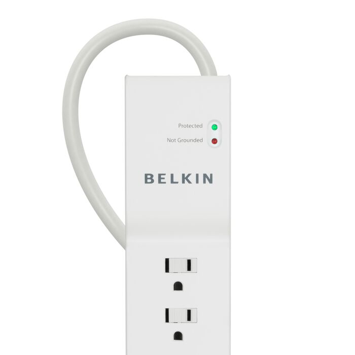 Belkin 7-Outlet Surge Protector with 6-Foot Power Cord - 1875W/15A - Ideal for Home Office, Entertainment Center & Electronics Protection