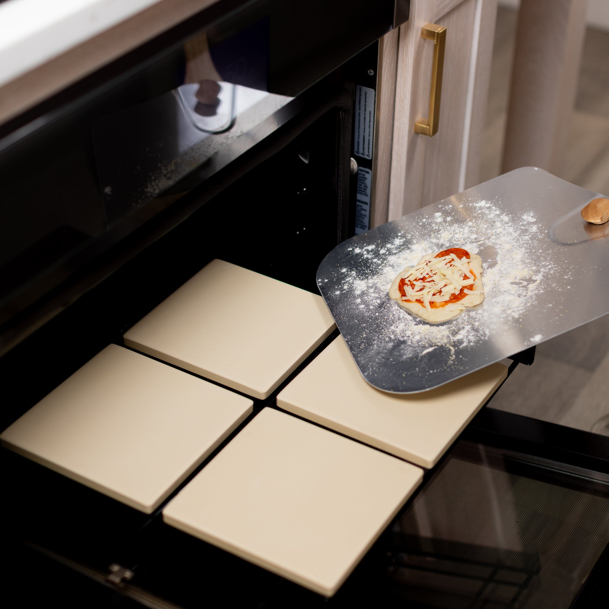 Premium Cordierite Square Pizza Stone Set - 4-Piece 7.5x7.5 Inch Baking Stones for Perfect Homemade Pizza, Bread & Desserts | Oven, Grill & Outdoor Cooking Essential
