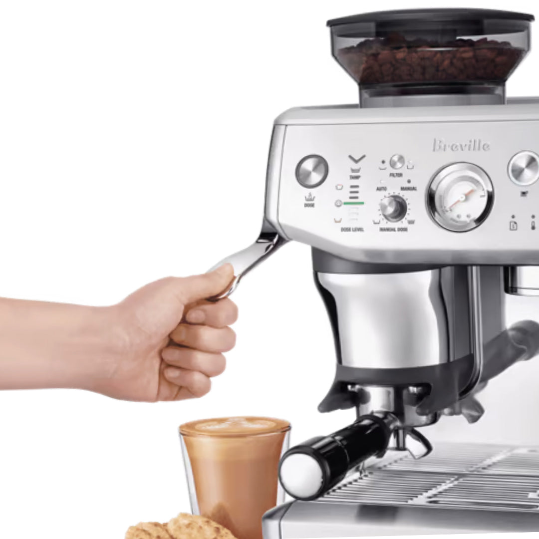 Breville Barista Express Impress BES876 Automatic Espresso Machine with Built-in Grinder - Perfect for Home Baristas & Coffee Lovers - Ideal for Kitchen, Office & Gifting