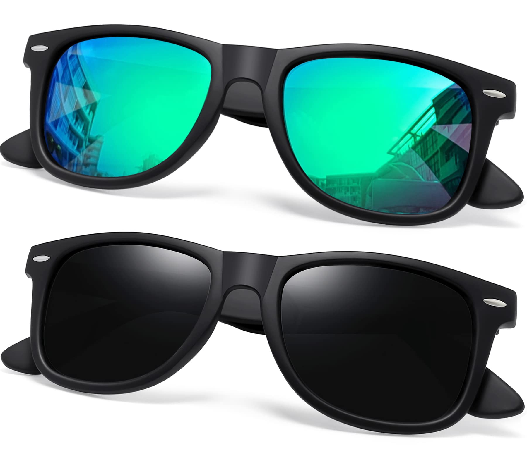Joopin Square Polarized Sunglasses for Men & Women - UV Protection, Trendy Designer Shades for Outdoor, Driving & Fashion