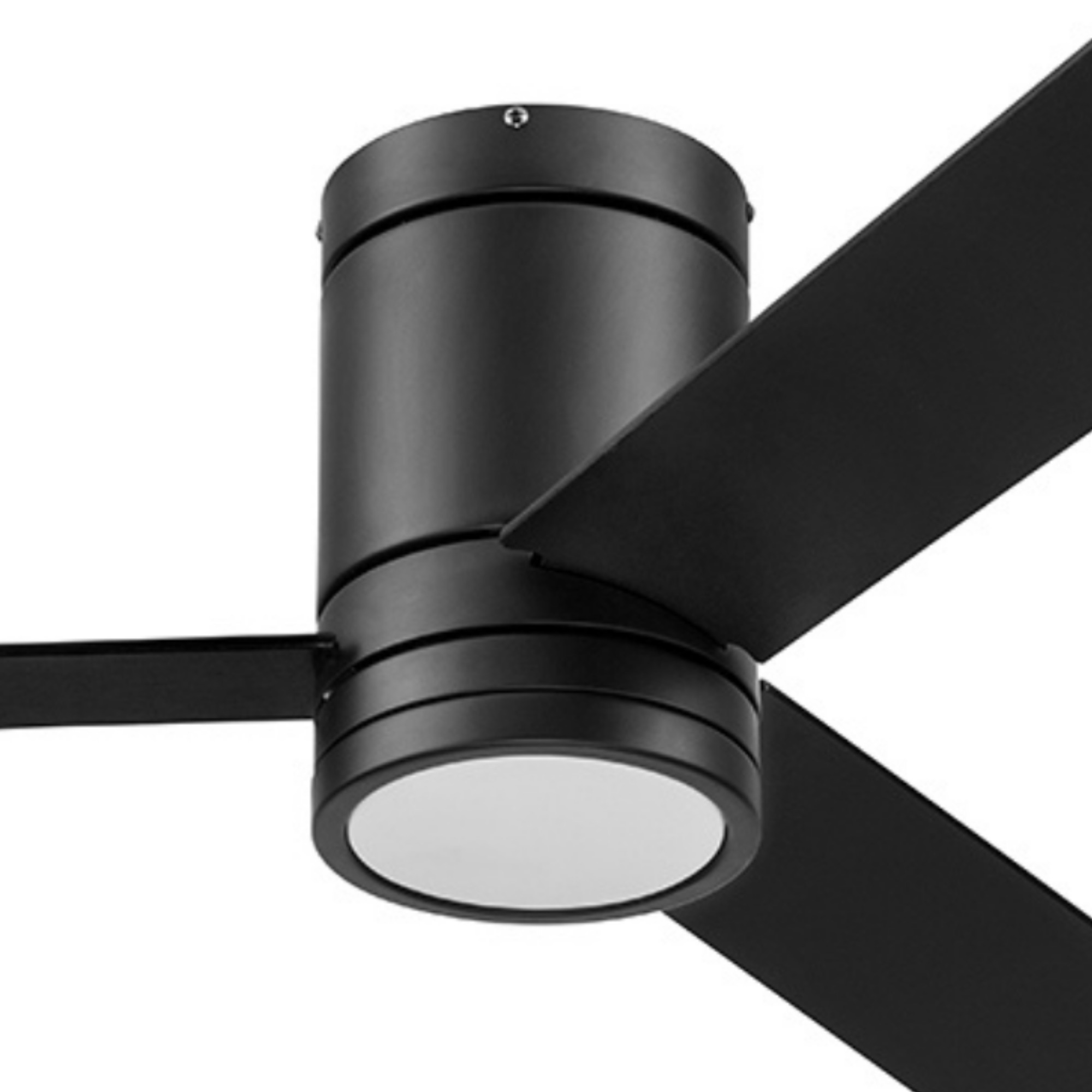 52 Inch Matte Black Ceiling Fan with Remote Control - Energy Efficient, Quiet Operation for Living Room, Bedroom, or Office