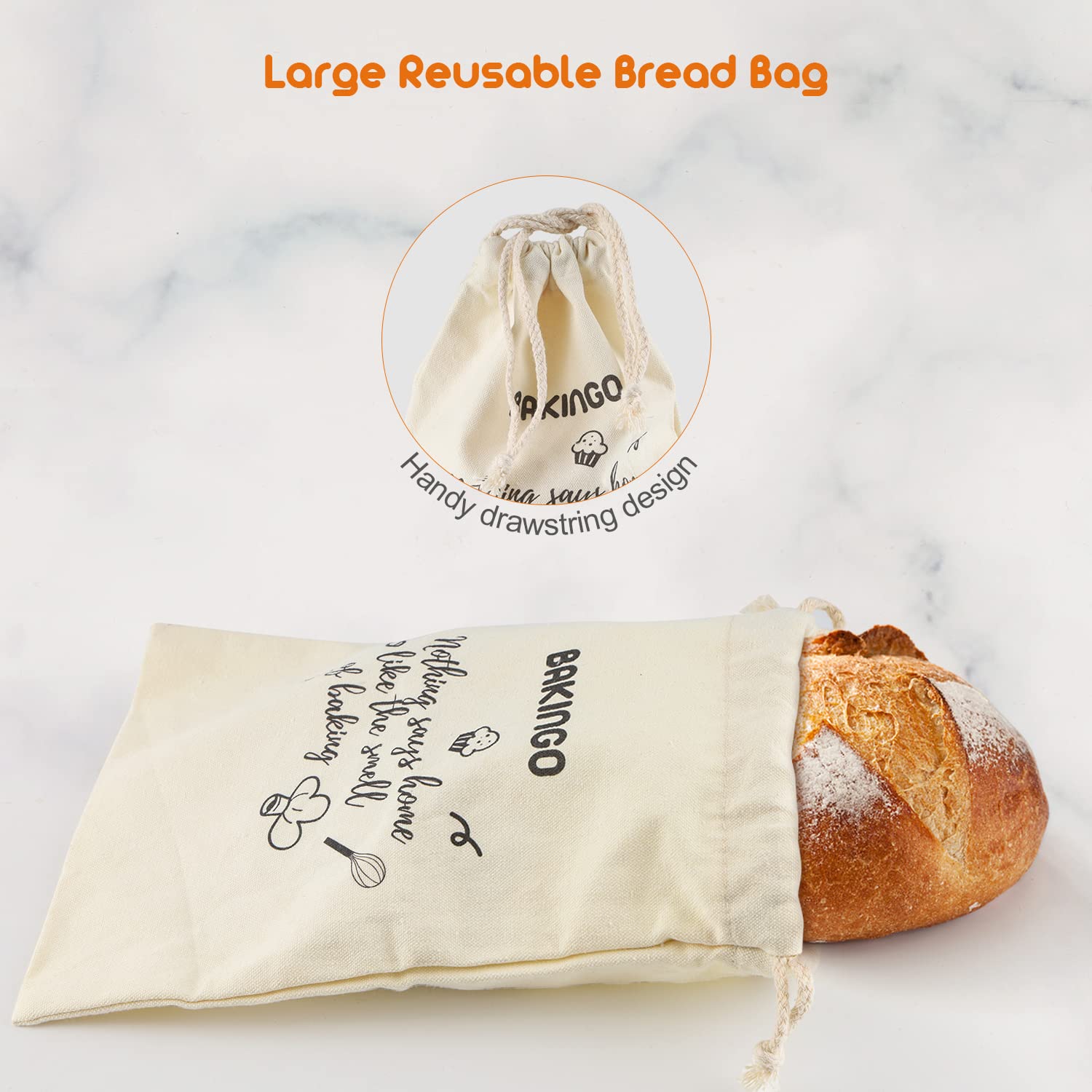Bakingo Sourdough Bread Making Kit - 10 Inch Natural Rattan Banneton, Bread Lame, Dough Scraper, Proofing Basket, Measuring Mat & Danish Whisk | Perfect for Artisan Bread Baking, Homemade Sourdough Starter & Professional Proofing
