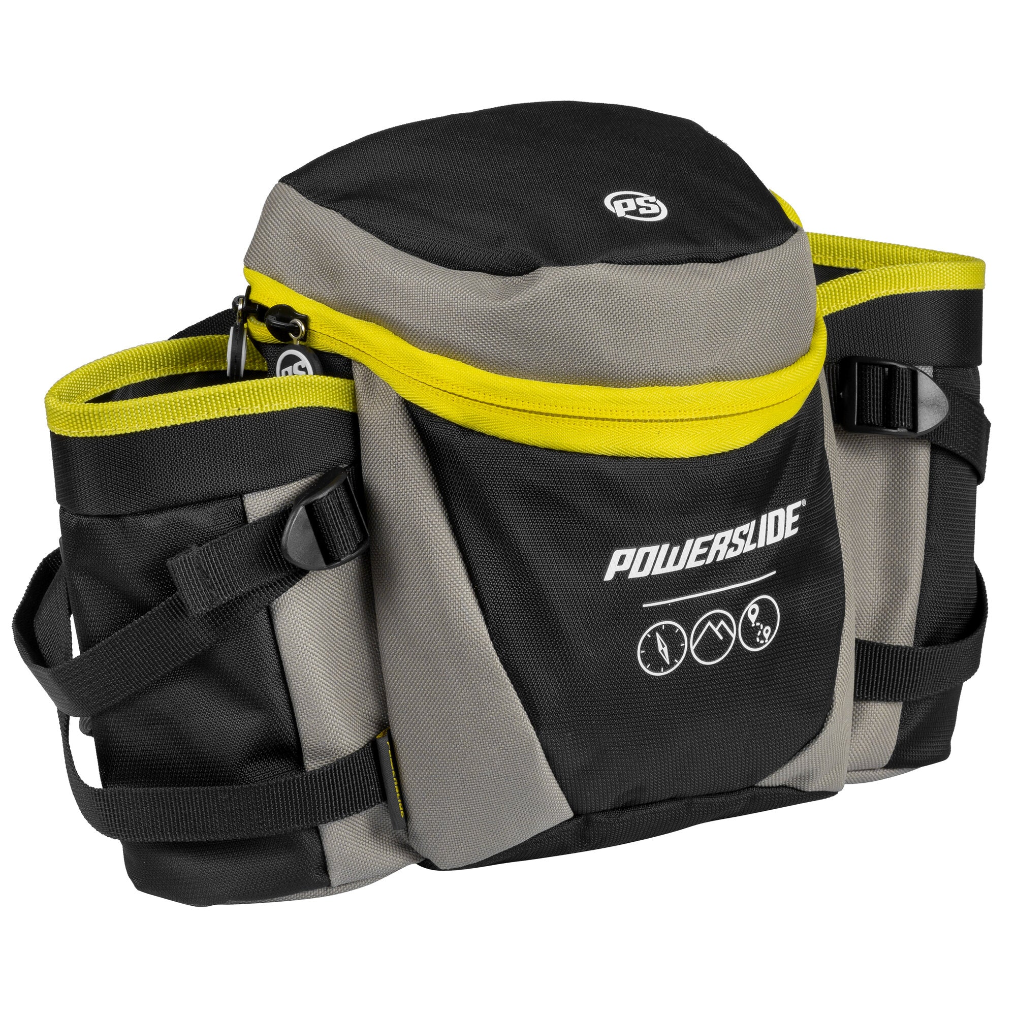 Nordic Grey & Yellow Hip Bag - Stylish Waist Pack for Travel, Hiking & Running - Hands-Free Crossbody Fanny Pack for Men & Women