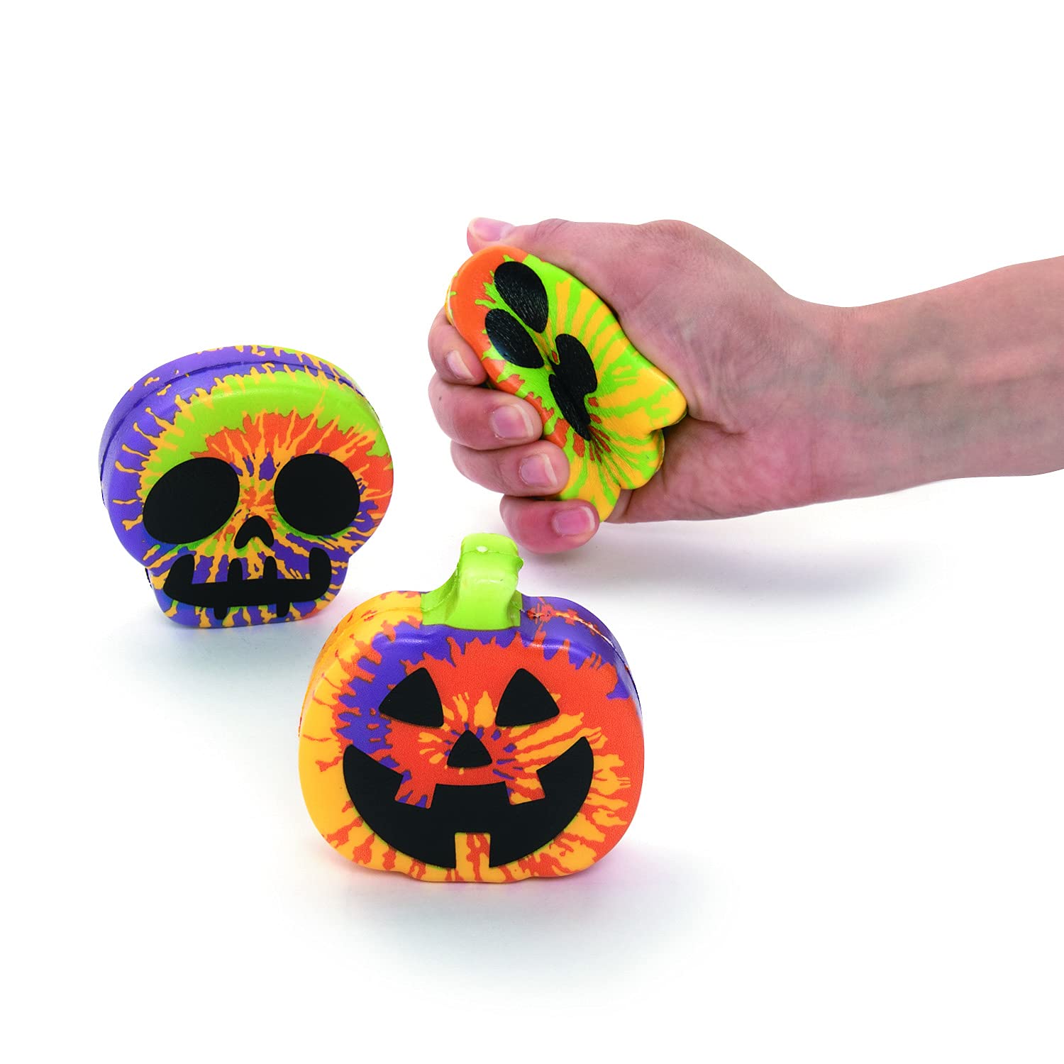 Fun Express Halloween Tie Dye Relaxable Costume - 12-Piece Kids Dress-Up Set for Halloween Parties & Trick-or-Treating
