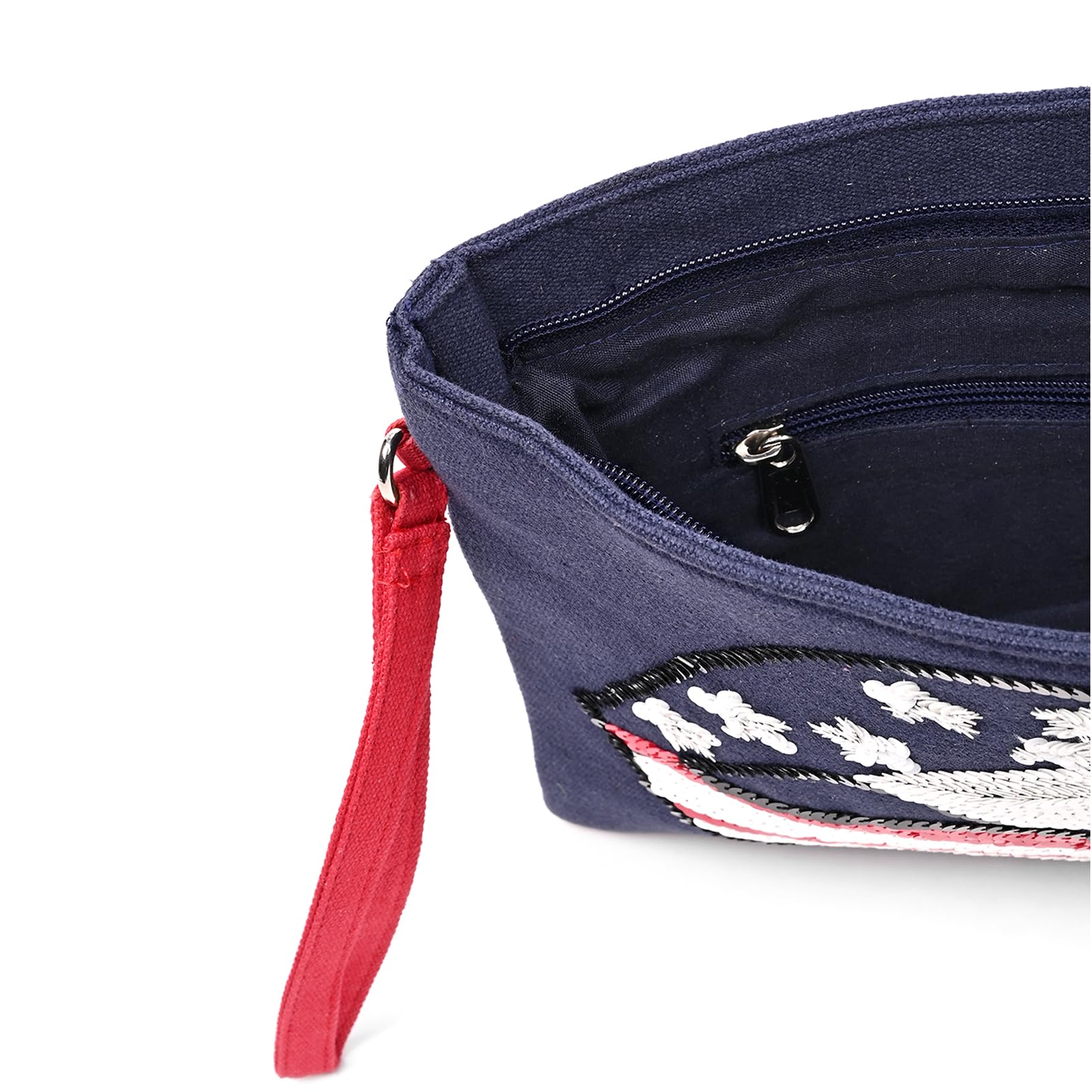 Boho Girl American Flag Sequined Clutch Purse - Stylish Lip Print Design for Women, Perfect for Parties, Weddings & Night Out Accessories