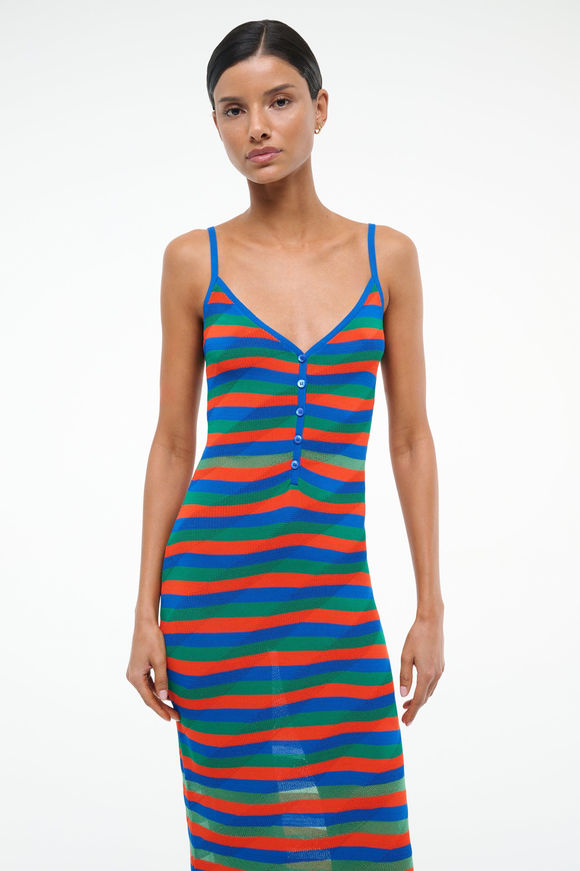 DELMARE Women's Summer Dress | Elegant Floral Print Midi Dress | Perfect for Beach Vacation, Party & Casual Wear