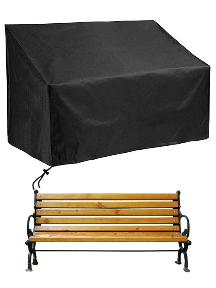 Waterproof 3-Piece Outdoor Patio Furniture Covers - Heavy Duty Oxford Fabric Garden Bench Seat Protector (64 x 26 x 35 Inches) for All-Weather Protection - Perfect for Patio, Deck, Lawn & Backyard Furniture