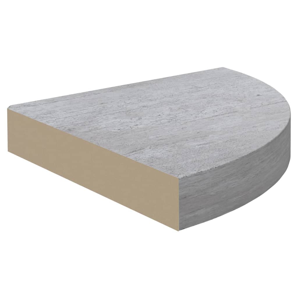 CHARMMA 2-Pack Concrete Gray Wall Corner Shelves - 13.7