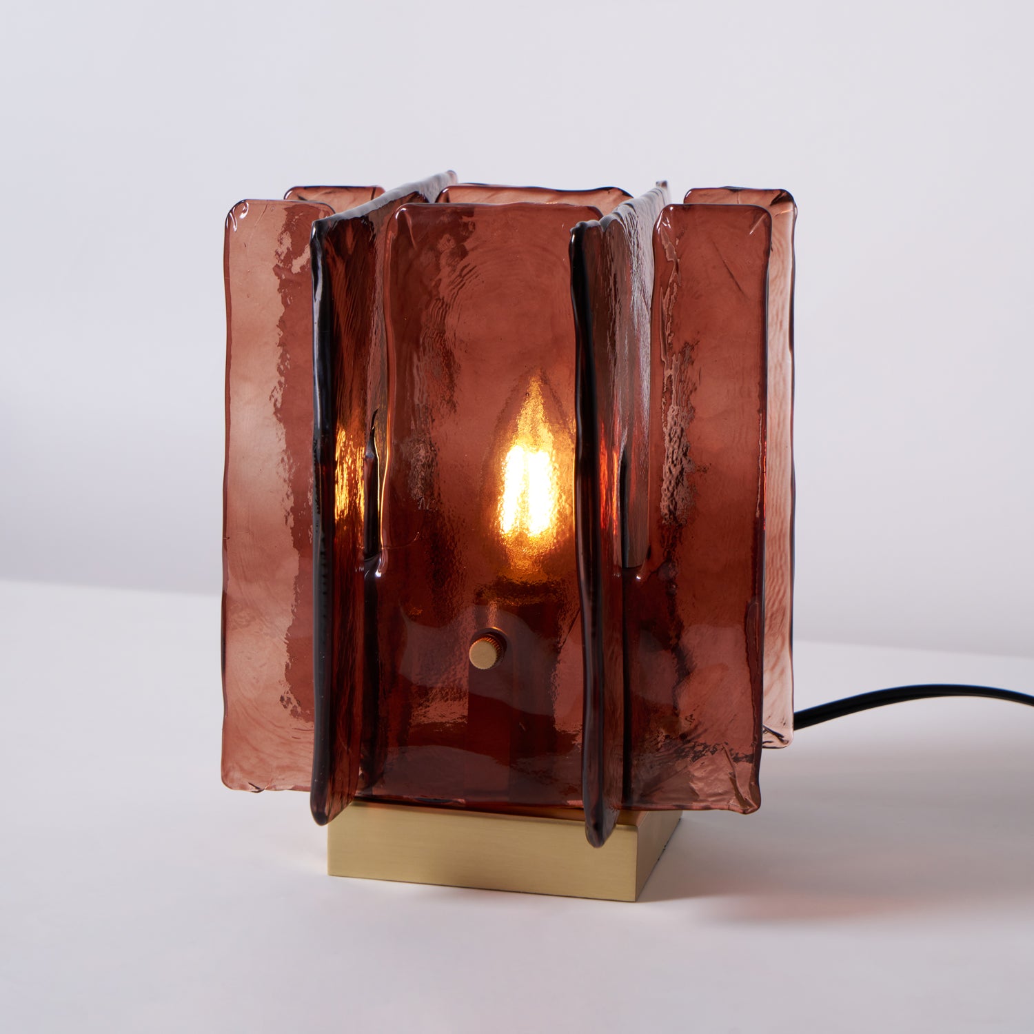 Amber LED Building Block Table Lamp - Modern Nightstand Light for Bedroom, Office, and Kids Room Decor - Perfect for Reading, Relaxing, and Creating Cozy Atmosphere