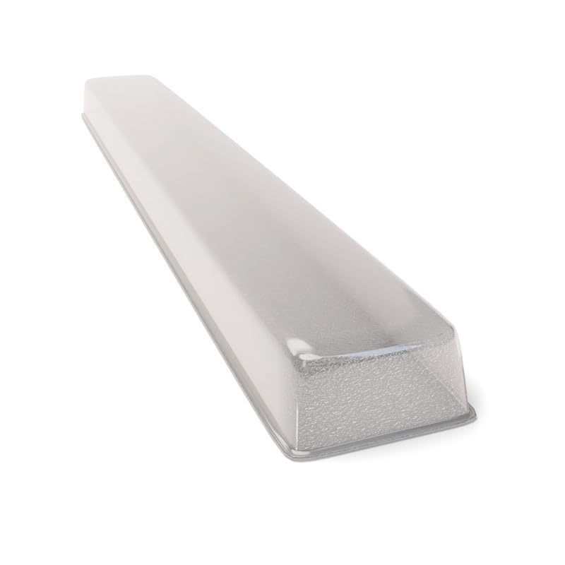 KastLite Vapor Tight Light Fixture Cover Replacement - 4ARD15 ALP Matte Acrylic Lens for Sentry Series & Fluorescent Lights, 6-3/8