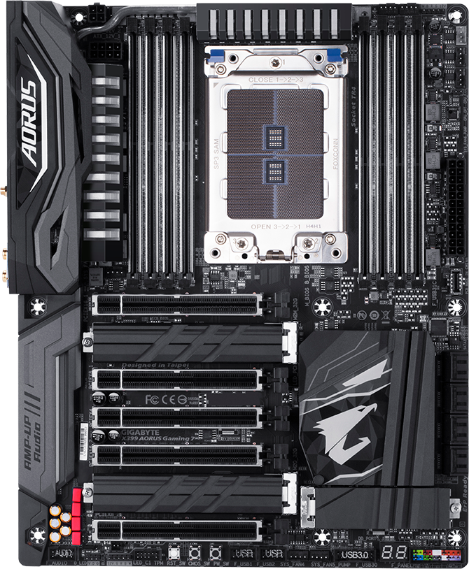 GIGABYTE X399 AORUS Gaming 7 Motherboard - AMD Ryzen Threadripper Ready, RGB Fusion, Triple M.2, USB 3.1 - Perfect for High-End Gaming PCs, Content Creation Workstations & Streaming Setups