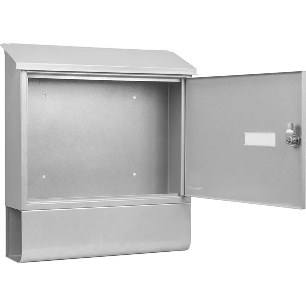 Barska CB13698 Contemporary Wall Mount Mailbox with Newspaper Holder - Durable Outdoor Mailbox for Home, Office & Apartment - Perfect for Mail and Newspaper Delivery