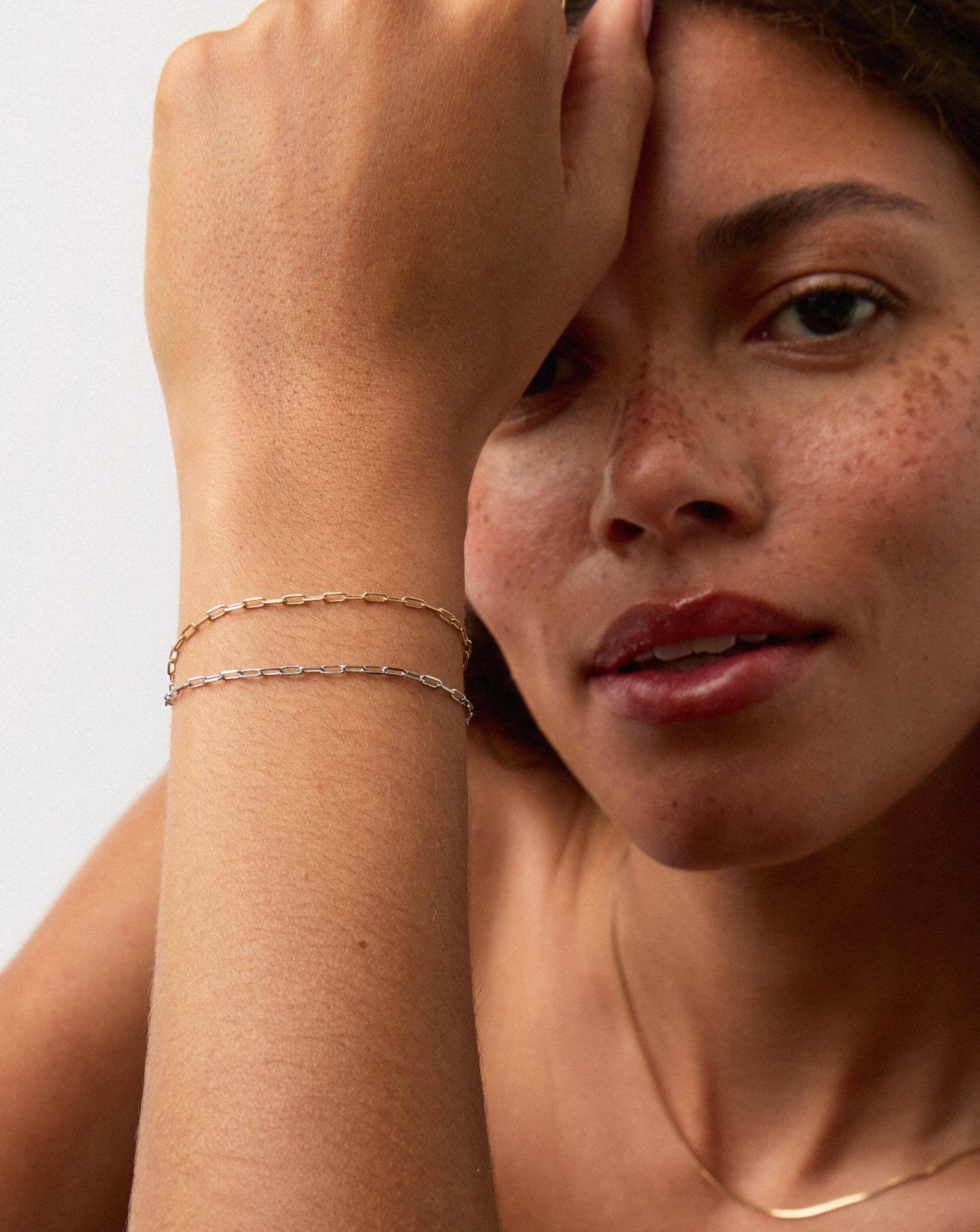 14k Solid Gold Paperclip Chain Bracelet - Classic Minimalist Jewelry for Women | Perfect for Everyday Wear, Layering & Gift Giving