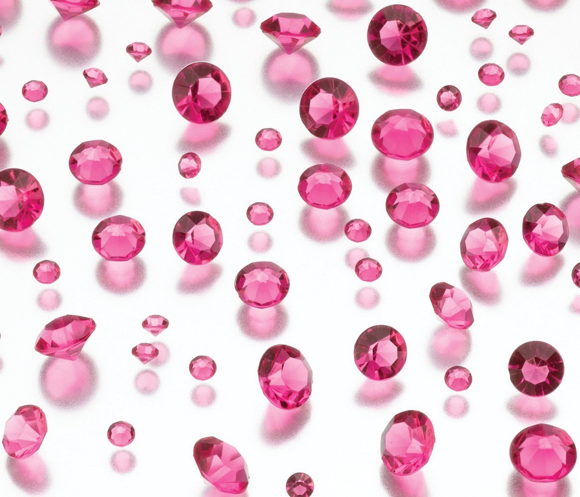 Lillian Rose Pink Diamond Confetti - Sparkling Party Decorations for Weddings, Birthdays & Celebrations - One Size