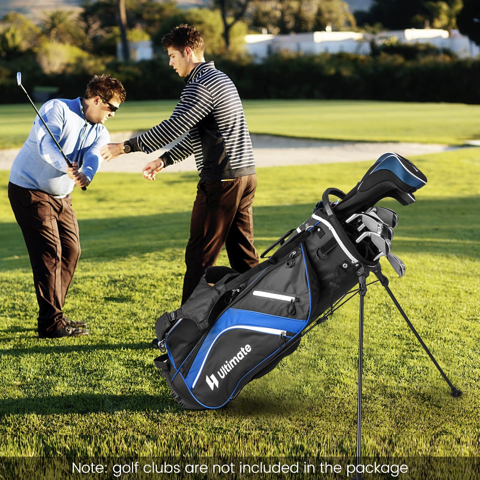Tangkula Lightweight Golf Stand Bag with 14-Way Top Dividers - 6 Pockets, Cooler Bag, Adjustable Dual Strap & Rain Hood - Premium Golf Carry Bag for Men & Women - Perfect for Golf Tournaments, Driving Range & Weekend Golf Outings