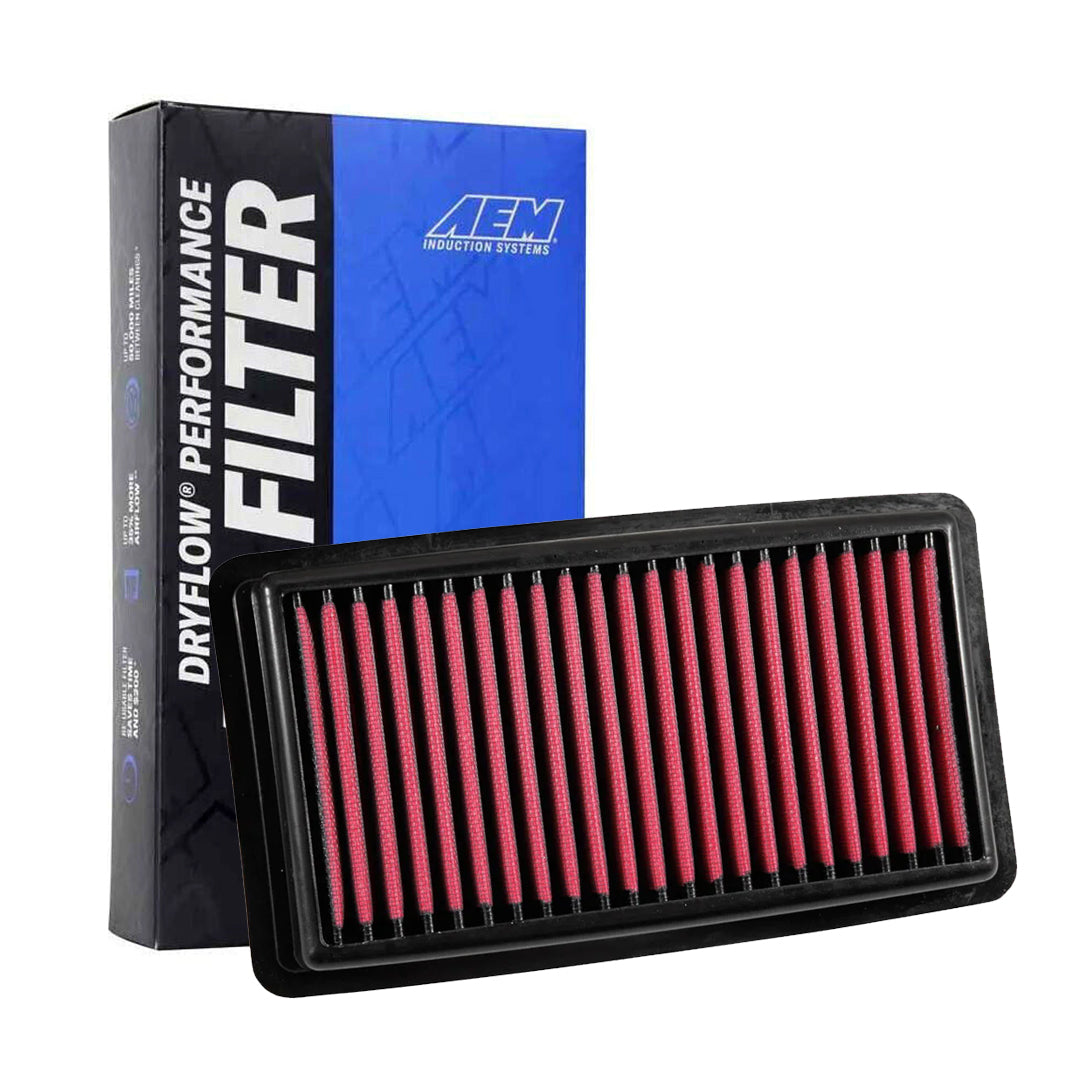AEM 28-50041 Dryflow Washable Air Filter - High-Performance Reusable Air Filter for Cars, Trucks & SUVs - Perfect for Off-Roading, Racing & Daily Driving