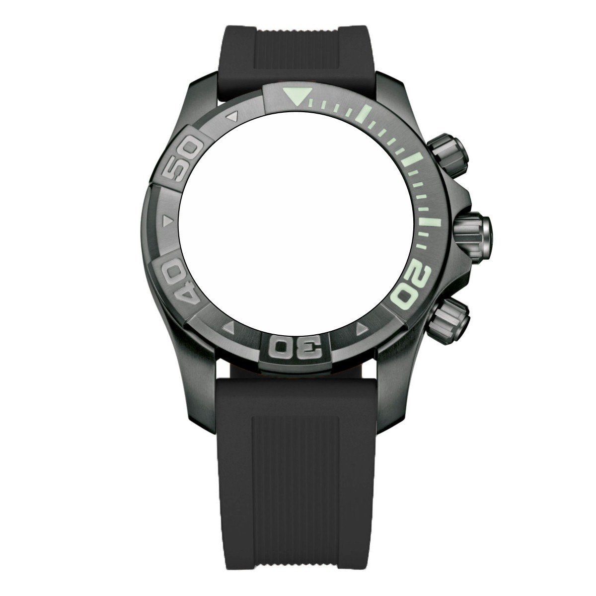 Victorinox Swiss Army Dive Master 500 Black Genuine Rubber Strap Diver Watch Band 20mm - Waterproof Dive Watch for Men, Professional Scuba Diving & Outdoor Adventure