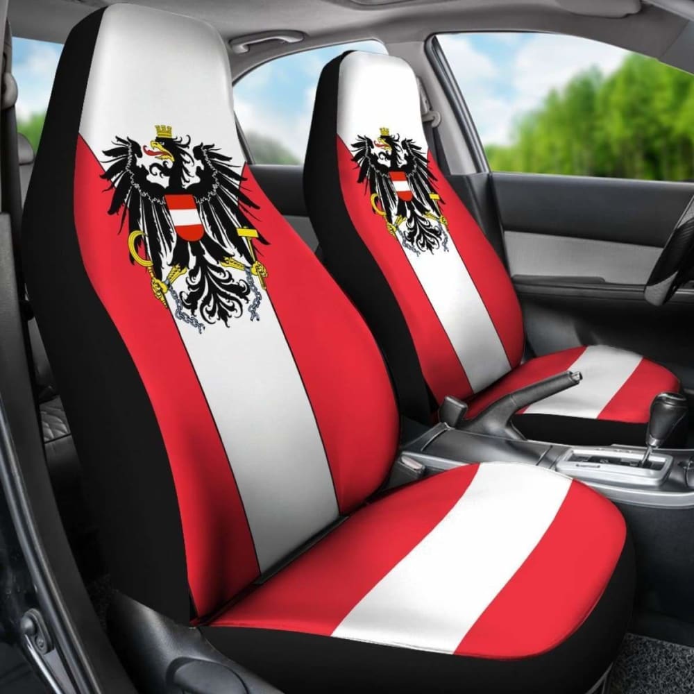 Premium Austria Coat of Arms Car Seat Cover - Durable & Stylish Auto Accessory for Mercedes, BMW, Audi - Perfect for Road Trips & Luxury Car Protection