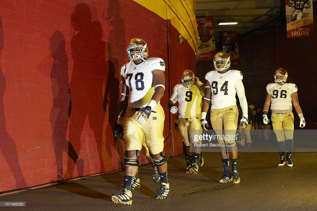 Authentic Notre Dame Fighting Irish 2013 Game-Worn Adidas Football Jersey #78 Ronnie Stanley - Perfect for Collectors, Fans, and Game Day Memorabilia