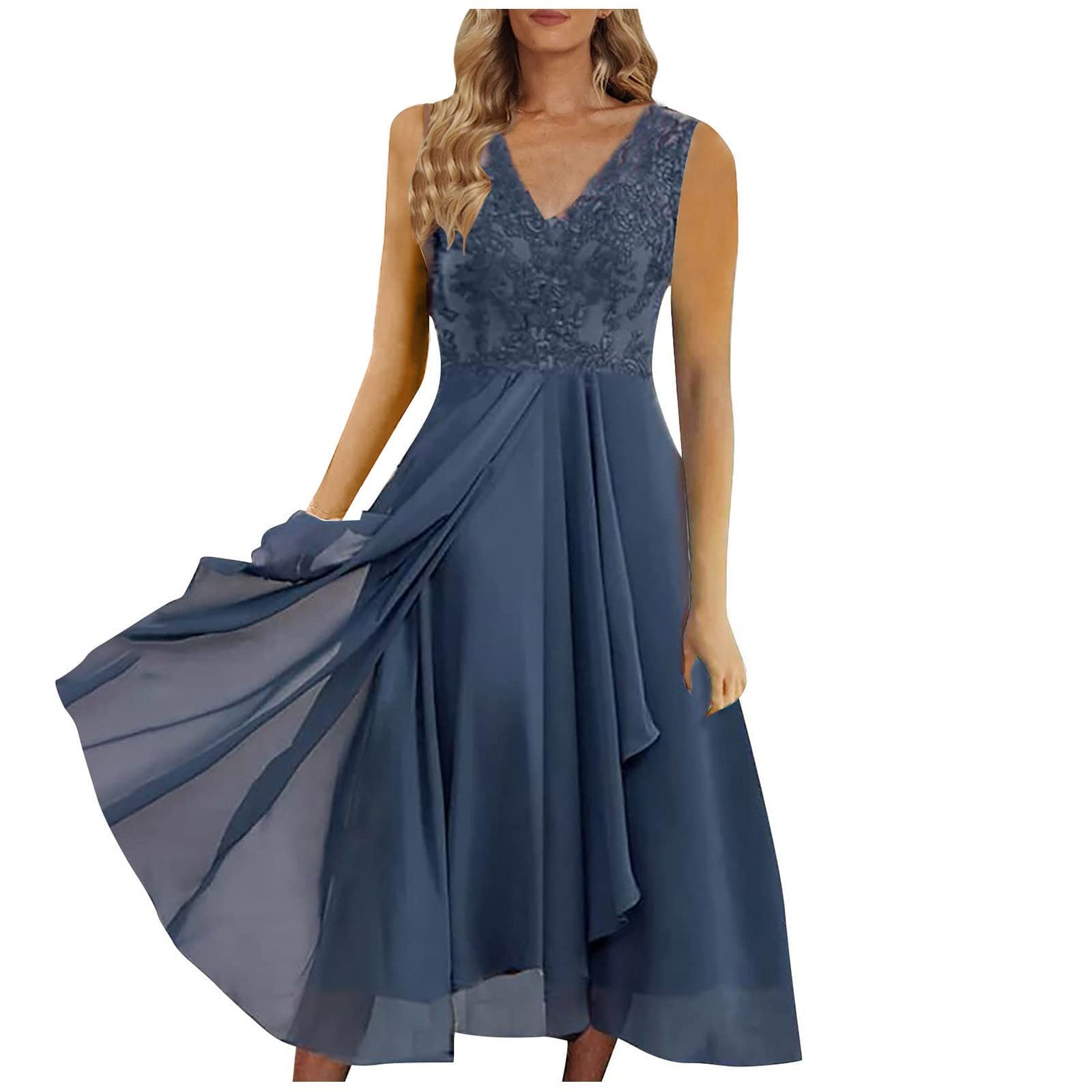 Elegant Lace Wedding Guest Dresses for Women - Short Chiffon Formal Evening Gowns for Mother of The Bride & Groom | Perfect for Weddings, Cocktail Parties & Special Occasions
