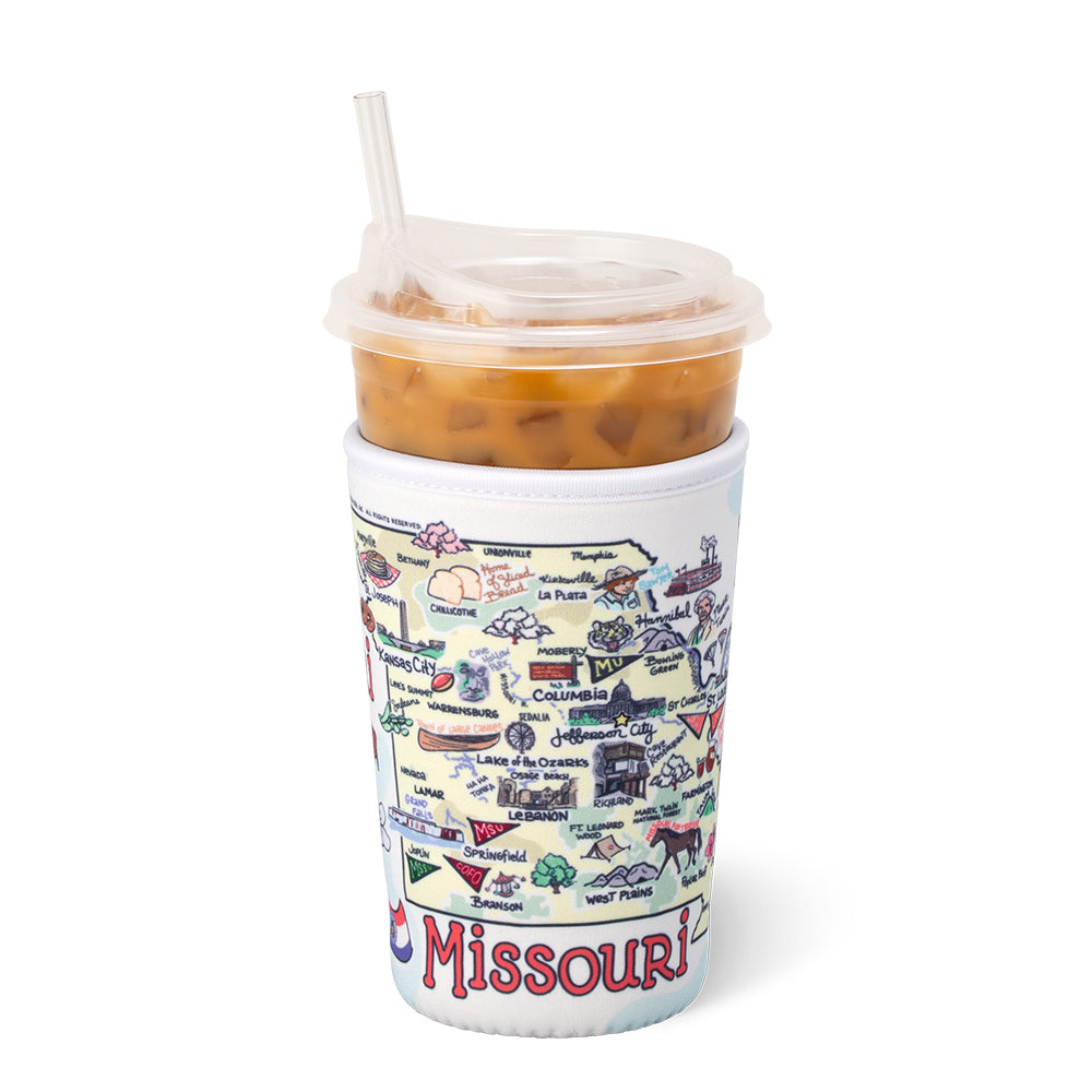 Missouri Medium Iced Coffee Cup Sleeve - Insulated Coffee Cup Holder for Hot & Cold Drinks, Perfect for Coffee Shops, Office, Travel and Daily Use