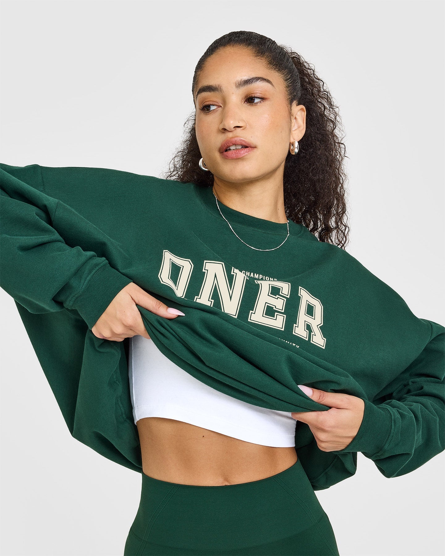 Oner Lightweight Sweatshirt for Men & Women | Soft Casual Pullover Hoodie in Racing Green | Perfect for Running, Gym, and Everyday Wear