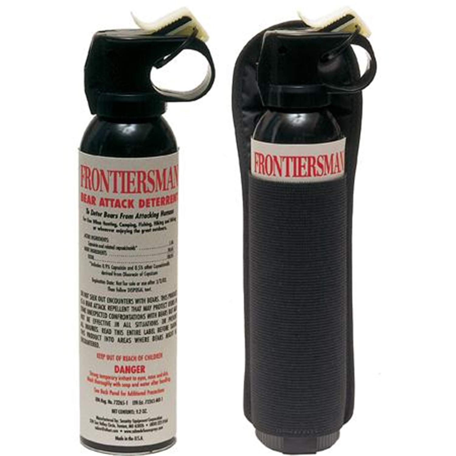 Frontiersman Bear Spray 9.17 oz - Maximum Strength Bear Deterrent for Hiking, Camping & Outdoor Safety - No Holster Included