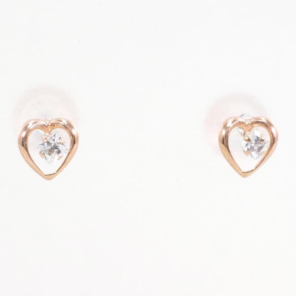 10K Pink Gold Zircon Stud Earrings for Women - Elegant Cubic Zirconia Jewelry Gift for Birthday, Anniversary & Special Occasions