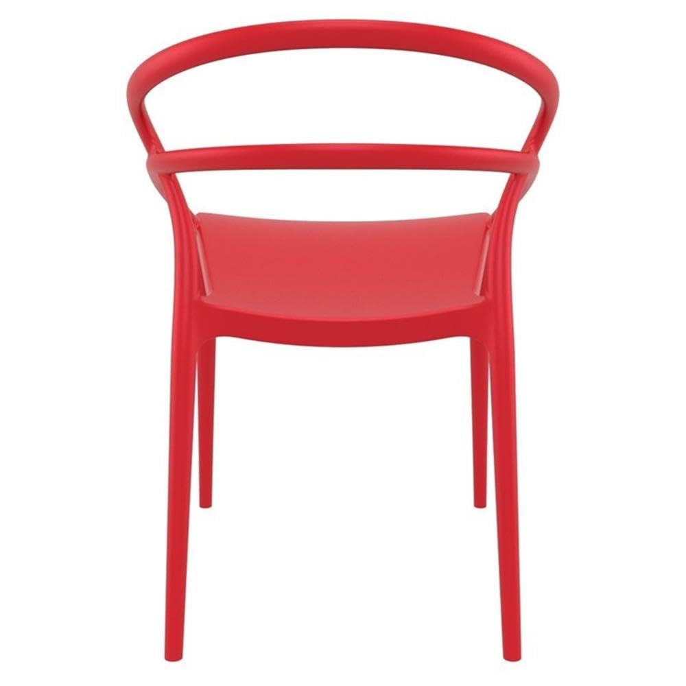 Red Compamia Pia Patio Dining Chairs (Set of 2) - Outdoor Garden, Poolside, Deck & Patio Furniture for Relaxing & Entertaining